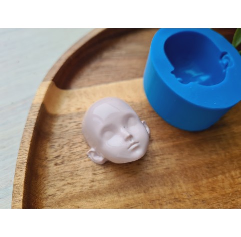 Silicone mold, Doll face, style 23, ~ 2.9*3.4 cm, H:1.7 cm