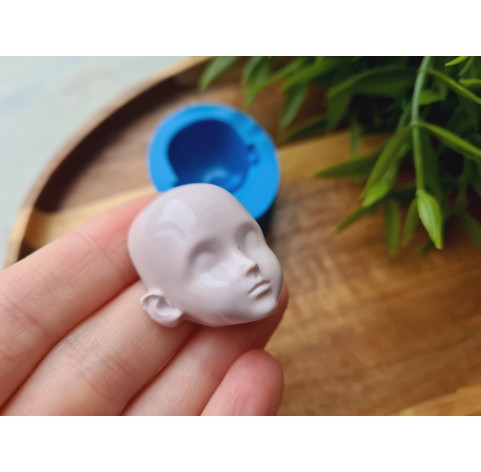 Silicone mold, Doll face, style 23, ~ 2.9*3.4 cm, H:1.7 cm