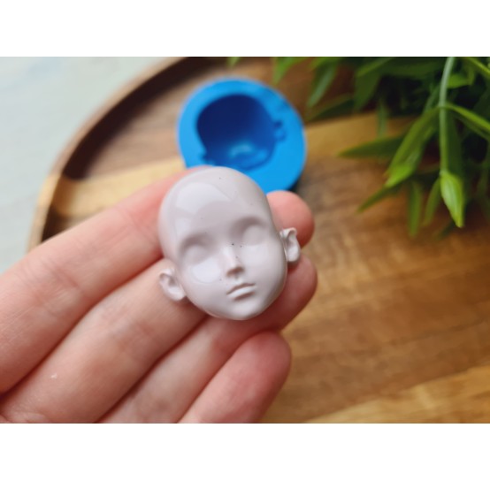 Silicone mold, Doll face, style 23, ~ 2.9*3.4 cm, H:1.7 cm