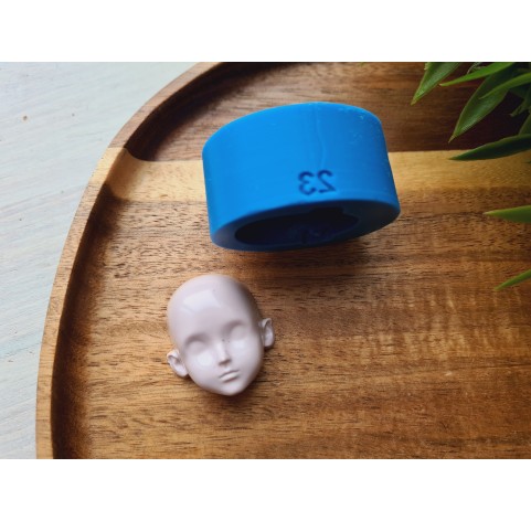 Silicone mold, Doll face, style 23, ~ 2.9*3.4 cm, H:1.7 cm