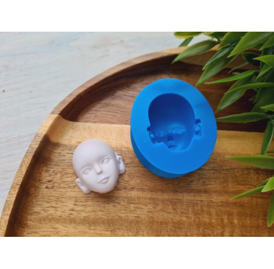 Silicone mold, Doll face, style 24, ~ 2.5*3.9 cm, H:1.4 cm