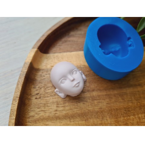 Silicone mold, Doll face, style 24, ~ 2.5*3.9 cm, H:1.4 cm