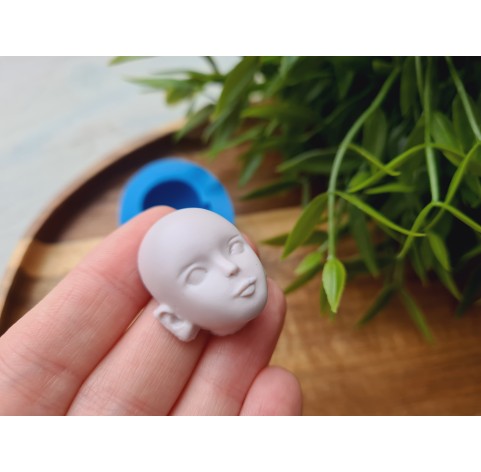 Silicone mold, Doll face, style 24, ~ 2.5*3.9 cm, H:1.4 cm