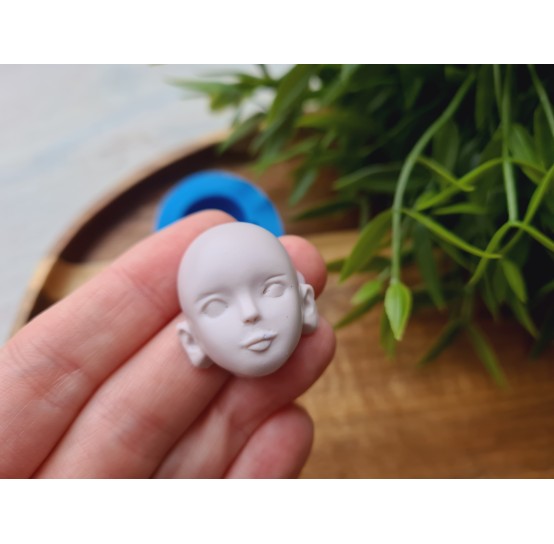 Silicone mold, Doll face, style 24, ~ 2.5*3.9 cm, H:1.4 cm