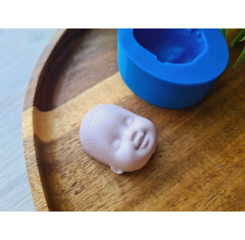 Silicone mold, Doll face, style 26, ~ 2.4*2.9 cm, H:1.6 cm