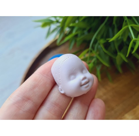 Silicone mold, Doll face, style 26, ~ 2.4*2.9 cm, H:1.6 cm