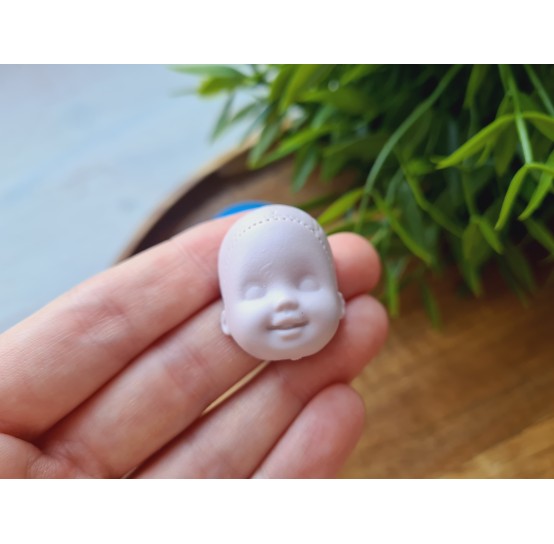 Silicone mold, Doll face, style 26, ~ 2.4*2.9 cm, H:1.6 cm