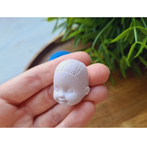 Silicone mold, Doll face, style 26, ~ 2.4*2.9 cm, H:1.6 cm