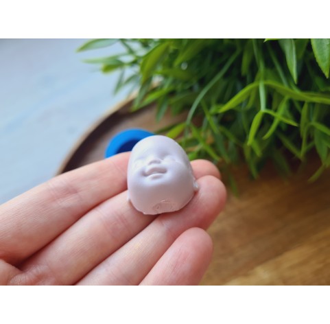 Silicone mold, Doll face, style 26, ~ 2.4*2.9 cm, H:1.6 cm