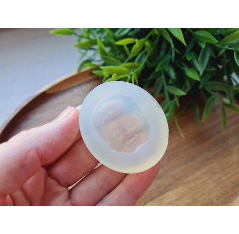 Silicone mold, Doll face, style 26, ~ 2.4*2.9 cm, H:1.6 cm