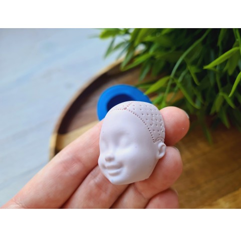 Silicone mold, Doll face, style 27, ~ 2.4*3.2 cm, H:1.6 cm