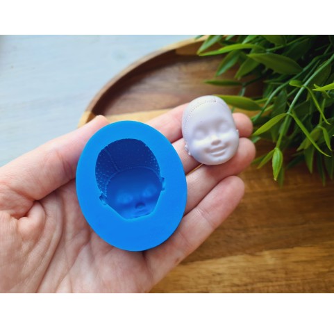 Silicone mold, Doll face, style 27, ~ 2.4*3.2 cm, H:1.6 cm