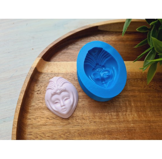 Silicone mold, Doll face, style 29, ~ 3.1*4.1 cm, H:1.5 cm