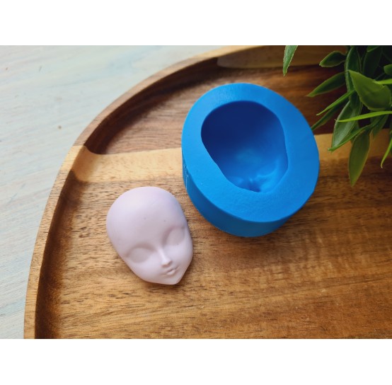 Silicone mold, Doll face, style 30, ~ 2.9*3.9 cm, H:1.8 cm