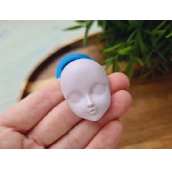 Silicone mold, Doll face, style 30, ~ 2.9*3.9 cm, H:1.8 cm