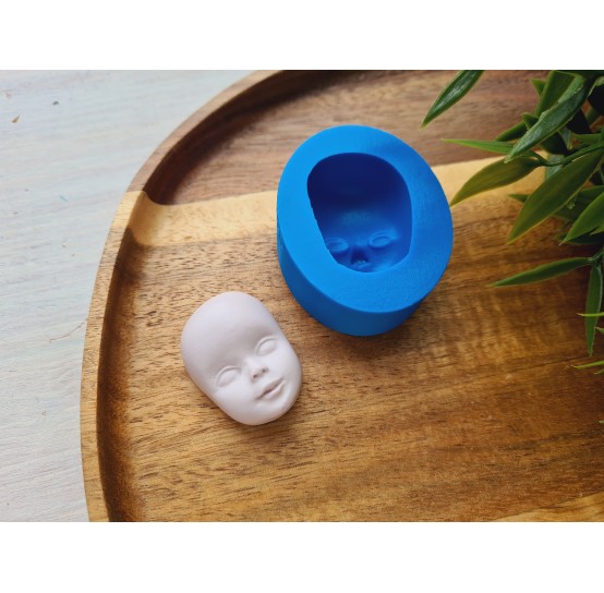 Silicone mold, Doll face, style 32, ~ 2.5*3.4 cm, H:1.5 cm