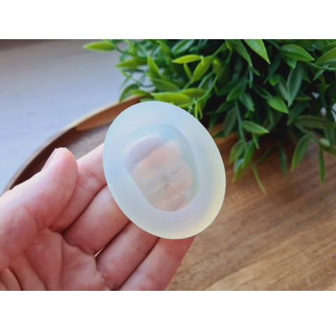 Silicone mold, Doll face, style 32, ~ 2.5*3.4 cm, H:1.5 cm