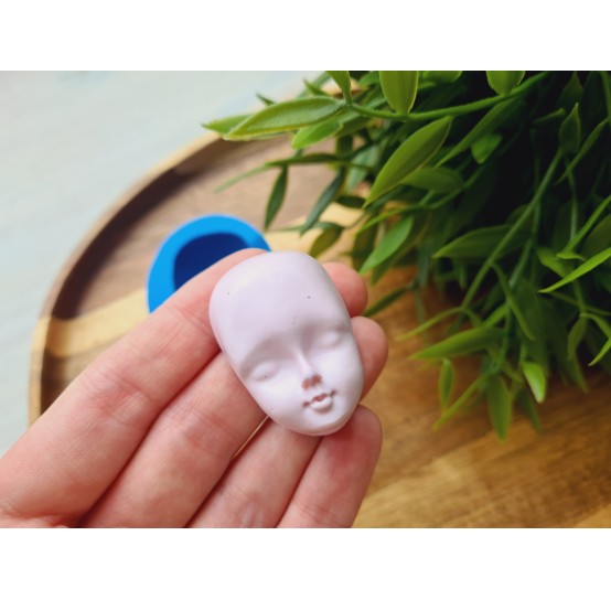 Silicone mold, Doll face, style 33, ~ 2.6*3.7 cm, H:1.9 cm