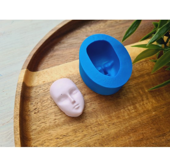 Silicone mold, Doll face, style 34, ~ 2.1*3.3 cm, H:1.6 cm