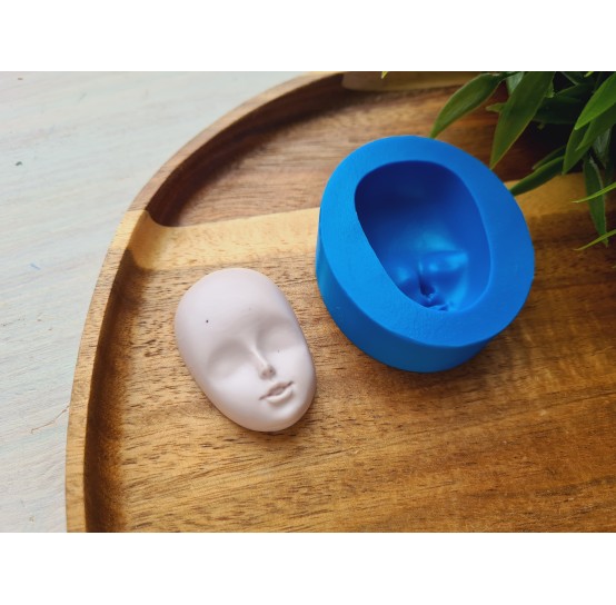 Silicone mold, Doll face, style 36, ~ 2.8*4 cm, H:1 cm