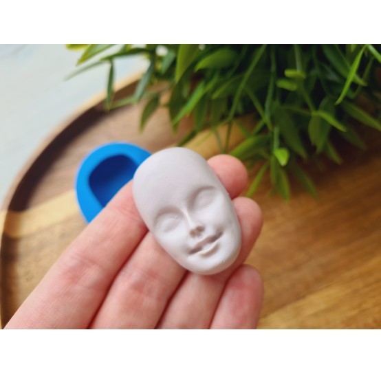 Silicone mold, Doll face, style 37, ~ 2.5*3.8 cm, H:1.5 cm