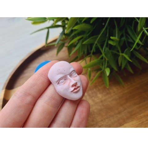 Silicone mold, Doll face, style 38, ~ 2.1*3.4 cm, H:1.3 cm