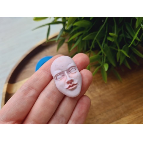 Silicone mold, Doll face, style 38, ~ 2.1*3.4 cm, H:1.3 cm