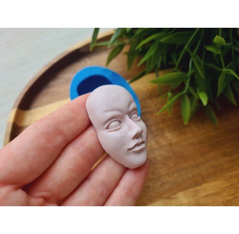 Silicone mold, Doll face, style 39, ~ 2.6*4.6 cm, H:1.6 cm