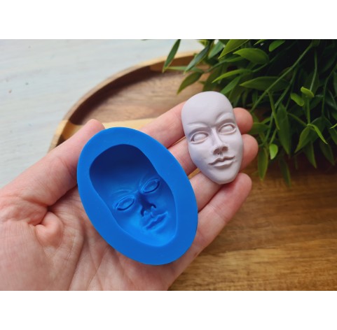 Silicone mold, Doll face, style 39, ~ 2.6*4.6 cm, H:1.6 cm