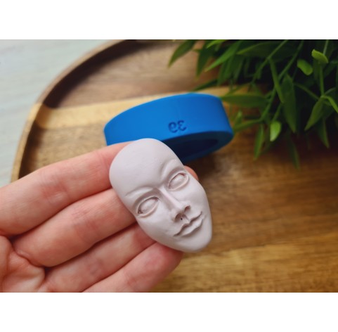 Silicone mold, Doll face, style 39, ~ 2.6*4.6 cm, H:1.6 cm