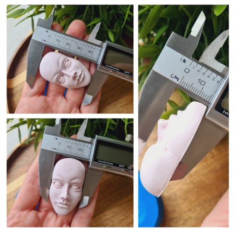 Silicone mold, Doll face, style 39, ~ 2.6*4.6 cm, H:1.6 cm