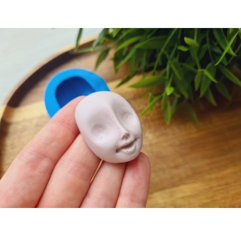 Silicone mold, Doll face, style 40, ~ 2.8*4 cm, H:1.6 cm