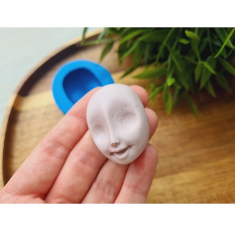 Silicone mold, Doll face, style 40, ~ 2.8*4 cm, H:1.6 cm