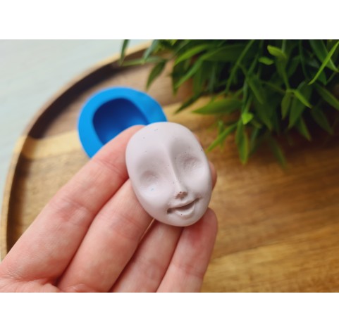 Silicone mold, Doll face, style 40, ~ 2.8*4 cm, H:1.6 cm