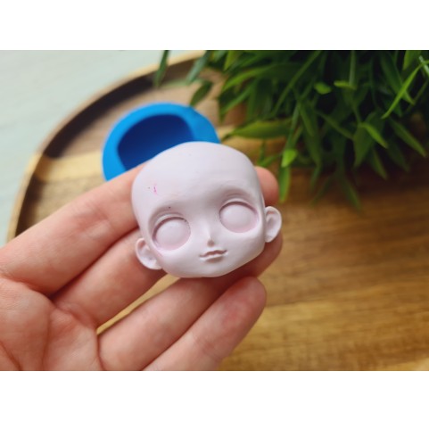 Silicone mold, Doll face, style 41, ~ 3.8*4.2 cm, H:2 cm