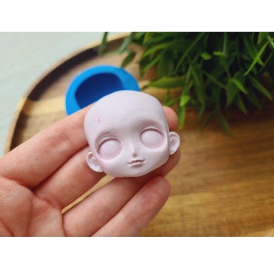 Silicone mold, Doll face, style 41, ~ 3.8*4.2 cm, H:2 cm