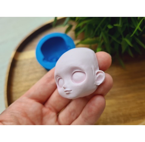 Silicone mold, Doll face, style 41, ~ 3.8*4.2 cm, H:2 cm