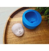 Silicone mold, Doll face, style 42, ~ 3.5*4.2 cm, H:1.8 cm