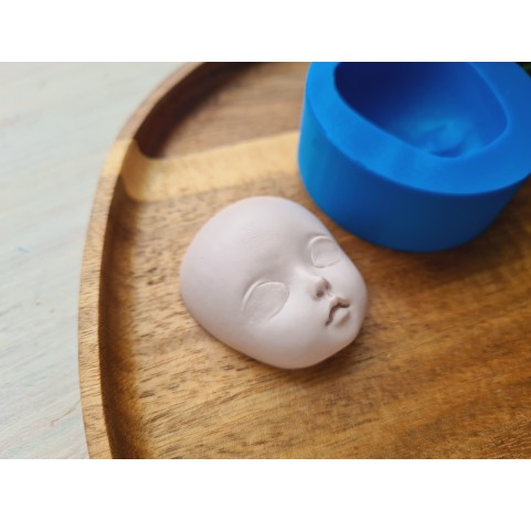 Silicone mold, Doll face, style 42, ~ 3.5*4.2 cm, H:1.8 cm