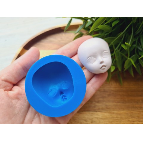 Silicone mold, Doll face, style 42, ~ 3.5*4.2 cm, H:1.8 cm