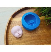 Silicone mold, Doll face, style 43, ~ 3.5*3.9 cm, H:1.6 cm