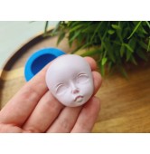 Silicone mold, Doll face, style 43, ~ 3.5*3.9 cm, H:1.6 cm