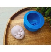 Silicone mold, Doll face, style 44, ~ 3.5*4.1 cm, H:2.1 cm