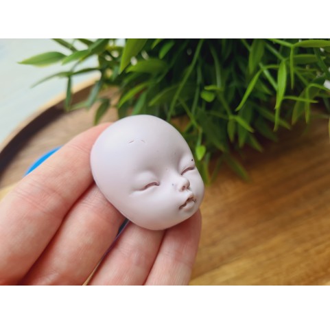 Silicone mold, Doll face, style 44, ~ 3.5*4.1 cm, H:2.1 cm