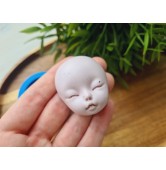 Silicone mold, Doll face, style 44, ~ 3.5*4.1 cm, H:2.1 cm