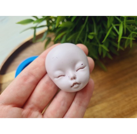 Silicone mold, Doll face, style 44, ~ 3.5*4.1 cm, H:2.1 cm