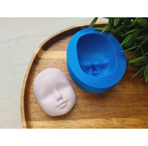 Silicone mold, Doll face, style 45, ~ 4.7*6.5 cm, H:2.1 cm