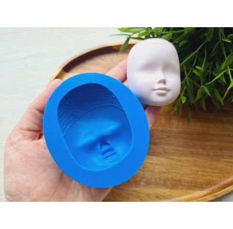 Silicone mold, Doll face, style 45, ~ 4.7*6.5 cm, H:2.1 cm