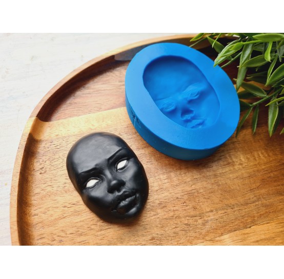 Silicone mold, Doll face, style 47, ~ 4.1*6.2 cm, H:1.7 cm