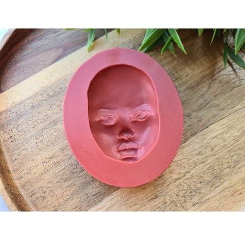 Silicone mold, Doll face, style 47, ~ 4.1*6.2 cm, H:1.7 cm